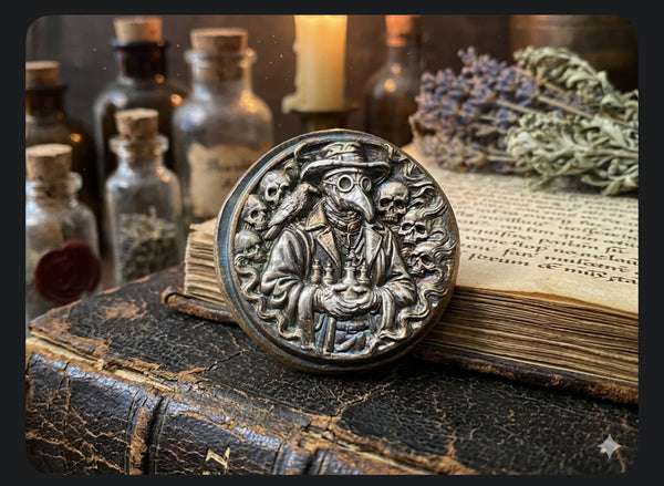 Black Death Doubloon 1oz .999 silver - Plague Doctor