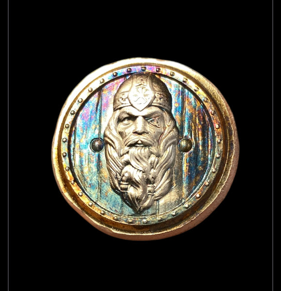 The Viking King 1oz toned .999 fine silver