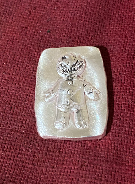 Evil Gingerbread Man 1oz .999 silver Christmas