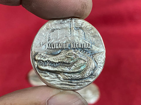 Alligator Alcatraz 1oz .999 fine silver