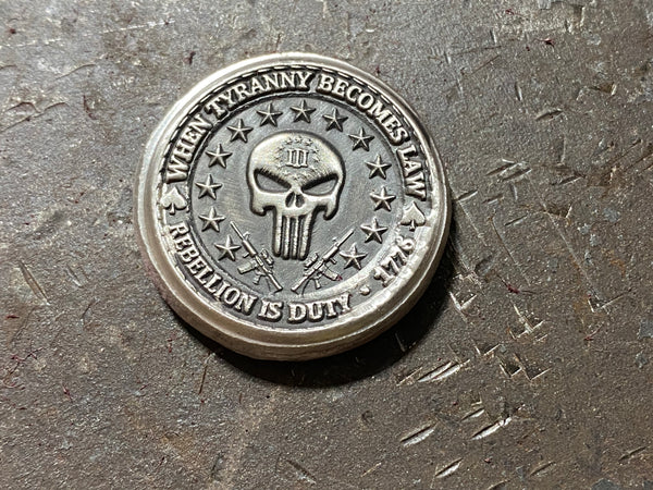 The Tyranny Round 1oz .999 fine silver