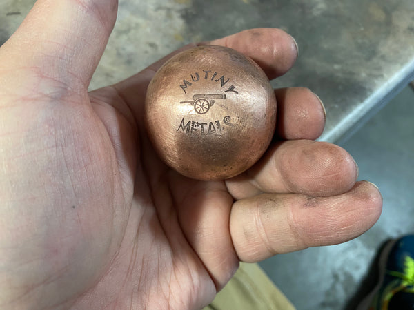 Pure Copper Cannon Ball - Large