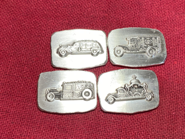 Set of 4 Limited Edition Retro Hearses all 1oz .99 silver