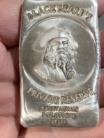 Black Beards Private Reserve 5oz .999 fine silver limited run