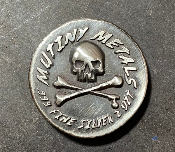 The 2oz Skull Coin .999 fine silver
