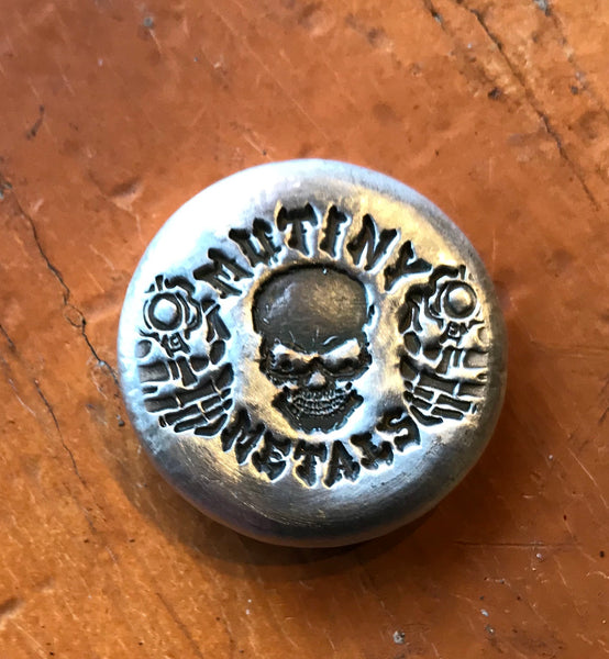 The Mutiny 1oz Pistol Round .999 fine silver