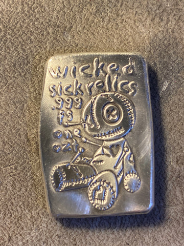 Wicked Sick Relics VOODOO 1oz .999 silver