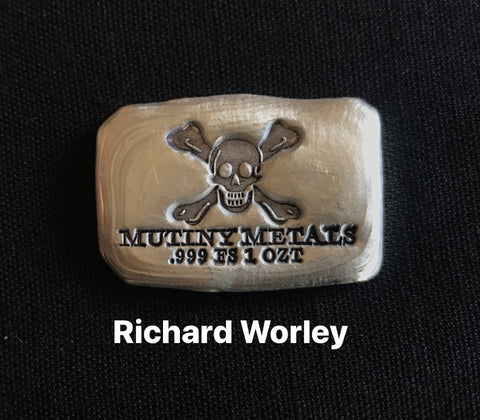 Pirate Flag - .999 fine silver Richard Worley 1oz