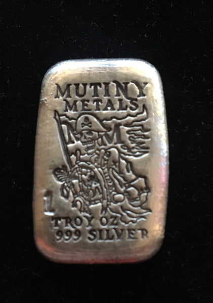 1oz Mutiny Metals Pirate Captain .999 fine silver